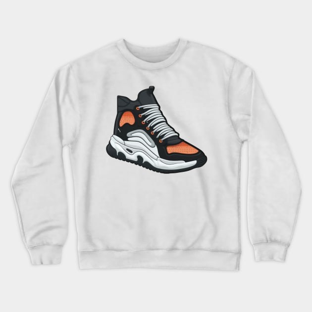 Walk the Talk with Greenbubble's Cartoon High Sneaker Design! Crewneck Sweatshirt by Greenbubble